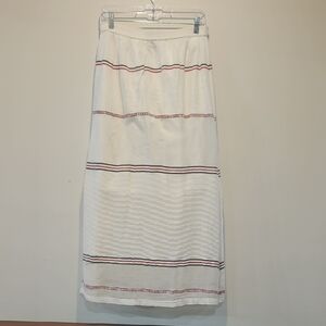 Tommy Hilfiger White Maxi Skirt with Red Stripes